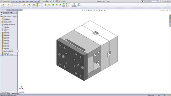 Mold Tool in Solidworks CAD