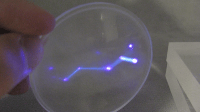 Laser Light Curving & Bending Inside Acrylic Plastic Lens