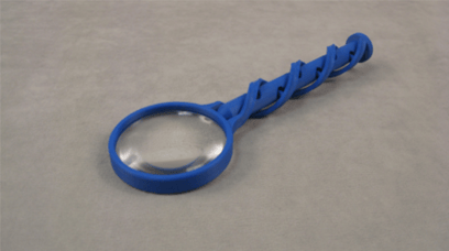 Magnifying Glass With ABS Handle (3D Print), Acrylic Lens (CNC)