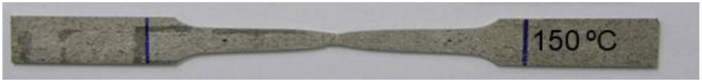 Metal Tensile Testing Specimen at Failure