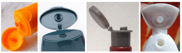 Different Examples of Living Hinges in Consumer Product Bottles (Shampoo, Face Wash etc)