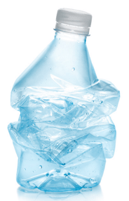 Plastic (PET) water bottles