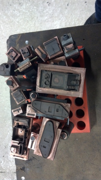 Injection molded tank toys